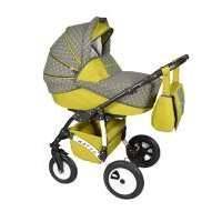 Коляска 2 в 1 Alis Mateo 17, цвет: серый/лимонный 