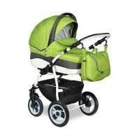 Коляска 2 в 1 Indigo CAMILA 17, цвет: салатовый/графит 
