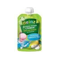 Пюре Heinz Яблоко, груша, сливки 90 г пауч 