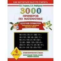 3000 примеров по математике. Цепочки примеров. Умножение и деление круглых чисел. 4 класс 