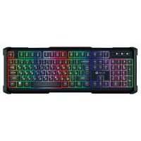 Клавиатура Oklick черный/серый USB Multimedia LED 717G