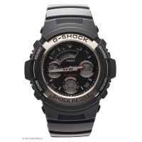 Часы Casio Кварцевые, цв. Черный, Минеральное стекло AW-590-1A