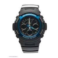 Часы Casio Кварцевые, цв. Синий, Минеральное стекло AW-591-2A