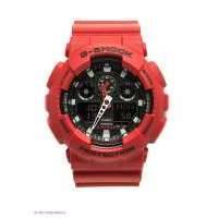 Часы Casio Кварцевые, цв. Красный, Минеральное стекло GA-100B-4A