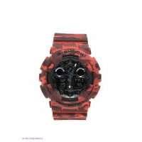 Часы Casio Кварцевые, цв. Красный, Минеральное стекло GA-100CM-4A
