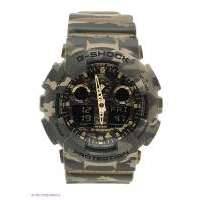 Часы Casio Кварцевые, цв. Коричневый, Минеральное стекло GA-100CM-5A