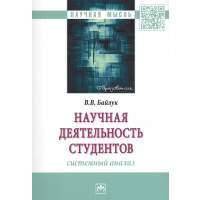 Научная деятельность студентов: системный анализ. Монография 