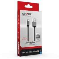 Кабель GINZZU , USB Type-C - USB 2.0, 0.15м, черный GC-152B