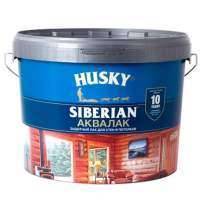 Лак для дерева Защитный лак для стен и потолков Husky Siberian бесцветный 9 л