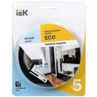 Светодиодные светильники и споты IEK Светодиодная лента IEK-eco IP 20 холодный свет 5 м