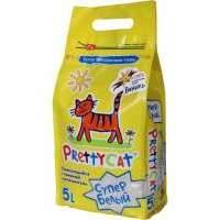 Наполнитель комкующийся PrettyCat Супер белый с ароматом ванили, 5л/4.2кг 