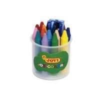 Карандаши восковые Jovi 16цв.+точилка в стакане 980/16