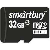 Карта памяти MicroSD Smartbuy 32GB Class 4 без адаптера Black