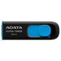Флэш диск ADATA UV128 Black/Blue 64GB (AUV128-64G-RBE)