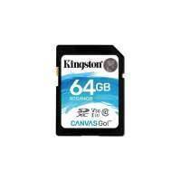 Карта памяти SDXC UHS-I U3 KINGSTON Canvas Go 64 ГБ, 90 МБ/с, 90X, Class 10, , 1 шт. SDG/64GB