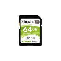 Карта памяти SDXC UHS-I U1 KINGSTON Canvas Select 64 ГБ, 80 МБ/с, 80X, Class 10, , 1 шт. SDS/64GB