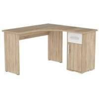Компьютерный стол Мебельсон Лайт-1 120 см угловой дуб сонома / белый