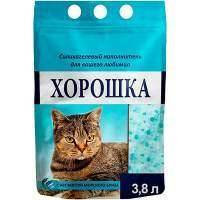 Впитывающий наполнитель Хорошка силикагелевый, морской бриз, 3.8 л 