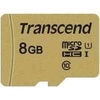 Флеш-накопитель Transcend Карта памяти Transcend 8GB UHS-I U1 microSD with Adapter, MLC TS8GUSD500S