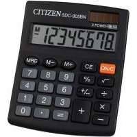 Калькулятор настольный "Citizen SDC-805NR", 8 разрядов, 105x120x21 мм, черный SDC-805BN