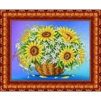 КБЦ 4029 Подсолнухи с ромашками - схема (Каролинка)