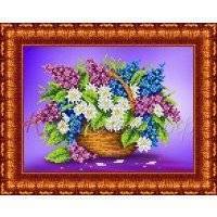 КБЦ 4028 Сирень с ромашками - схема (Каролинка)