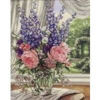 35257-DMS Пионы и дельфиниумы