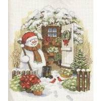 8817-DMS Garden Shed Snowman