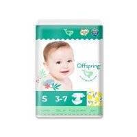 Подгузники Offspring (3-7 кг), размер S, 48 шт., Лимоны 