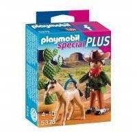 Конструктор Playmobil Экстра-набор Ковбой с жеребенком 
