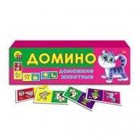 Настольная игра Рыжий кот Домино Домашние животные 