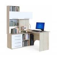 Компьютерный стол Сокол КСТ-14Л левый дуб сонома / белый