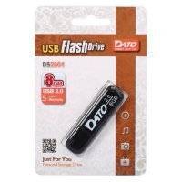 Флешка USB DATO DS2001 8Гб, USB2.0, черный [ds2001-08g] DS2001-08G