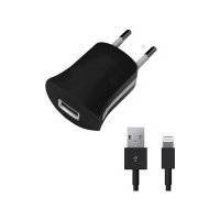 Зарядное устройство сетевое Deppa ULTRA One с разъемом Lightning 1A (черное) 