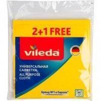 Тряпки и губки Салфетка универсальная 2+1 Vileda желтая 36х28 см