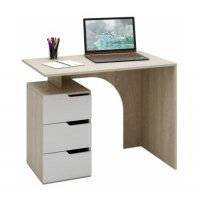 Компьютерный стол Мастер Нейт-1 МСТ-СТН-01-СБ-16 дуб сонома / белый