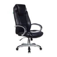 Кресло руководителя БЮРОКРАТ T-9923, на колесиках, искусственная кожа [t-9923/black-pu] T-9923/BLACK-PU