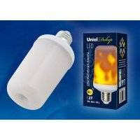 Лампа Uniel Led-l60-6w/flame/e27/fr