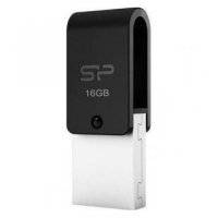 Флешка USB SILICON POWER Mobile X21 16Гб, USB2.0, черный [sp016gbuf2x21v1k] SP016GBUF2X21V1K