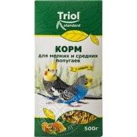 Корм для птиц Triol Standard с медом для мелких и средних попугаев 500г 
