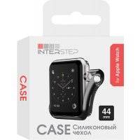 Чехол InterStep для Apple Watch, 44mm, спортивный Black (HWE-AWC44MSL-NP0001O-K100)