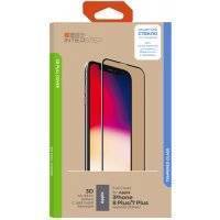 Защитное стекло с рамкой 3D InterStep Full Cover iPhone 8 Plus/7 Plus, черная рамка (IS-TG-IPH8P3DBL-UA3B202)