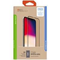 Защитное стекло с рамкой 3D InterStep Full Cover iPhone 6/6s, черная рамка (IS-TG-IPHO6S3DB-UA3B202)