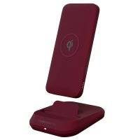 Внешний аккумулятор InterStep 10000mAh Qi 10W TypeC Bordeaux