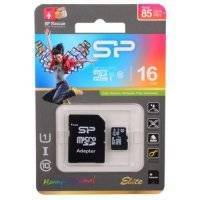 Карта памяти Silicon power ELITE microSDHC 16GB UHS Class 1 Class 10 + SD adapter