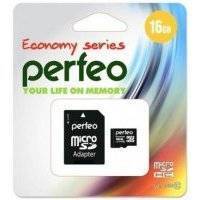 Карта памяти Perfeo microSD 16GB High-Capacity Class 10 economy series PF16GMCSH10AES