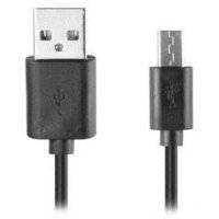 Кабель microUSB 1м GINZZU круглый черный GC-401B