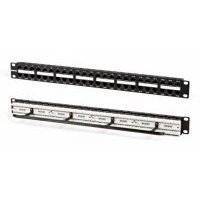 Патч-панель 19" Hyperline, 2U, 48 портов RJ-45, категория 6, Dual IDC, ROHS, цвет черный (задний кабельный организатор в комплекте) PP3-19-48-8P8C-C6-110D