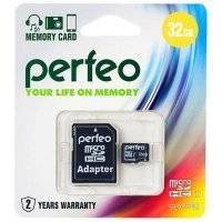 Карта памяти Perfeo microSD 32GB High-Capacity Class 10 economy series PF32GMCSH10AES