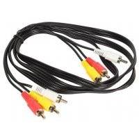 Кабель 3xRCA(M)-3xRCA(M), 1.5 м, черный VCOM (VAV7150-1.5M) VAV7150-1.5M